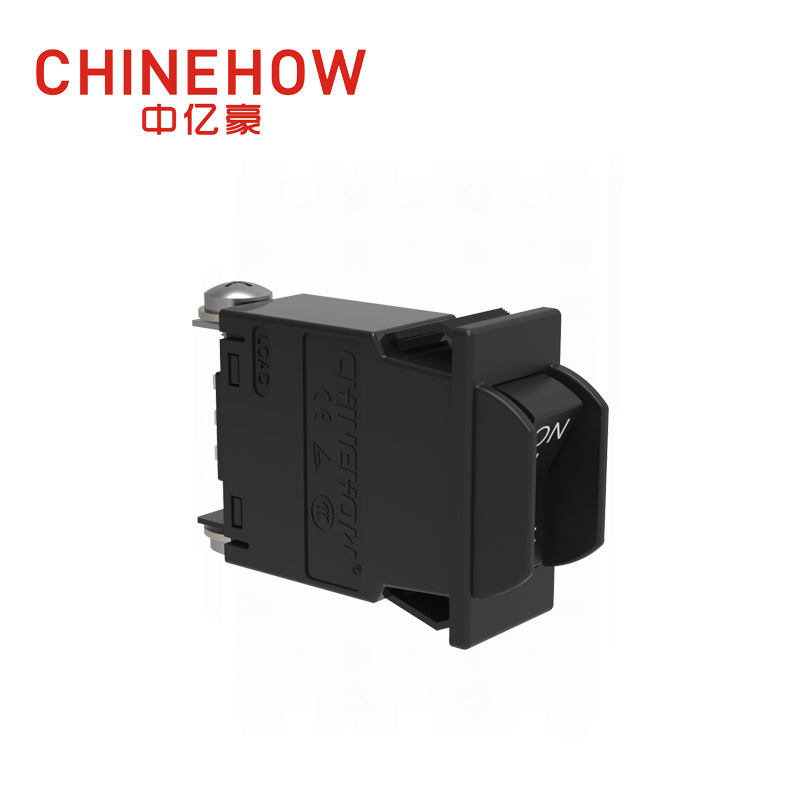 CVP-SM 液压磁性断路器角摇杆带保护执行器带 M4 螺钉母线 1P 黑色辅助开关